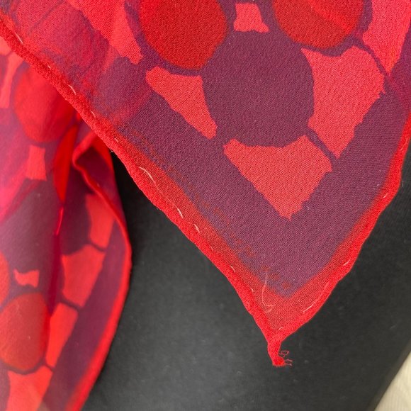 Vera Scarf Silk Chiffon Square Vintage - Picture 8 of 8